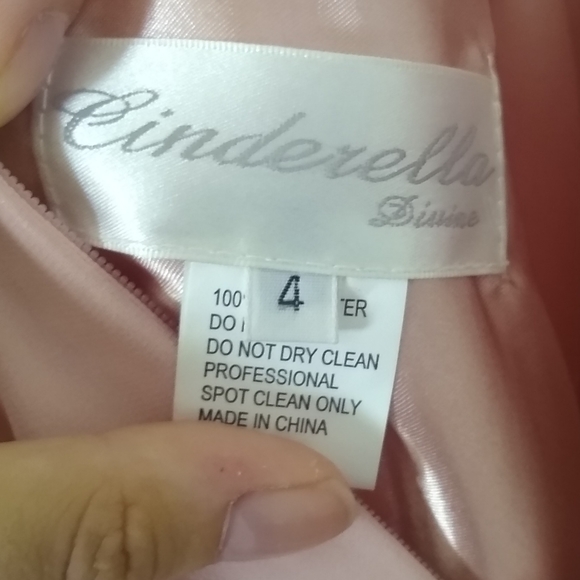 Heavily Beaded Pink & Silver Illusion High Neck, Backless, A-line Formal Gown - Picture 7 of 7